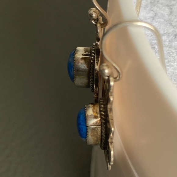 Leo Feeney Sterling Silver and Blue Lapis GemStone Earrings - Picture 3 of 5